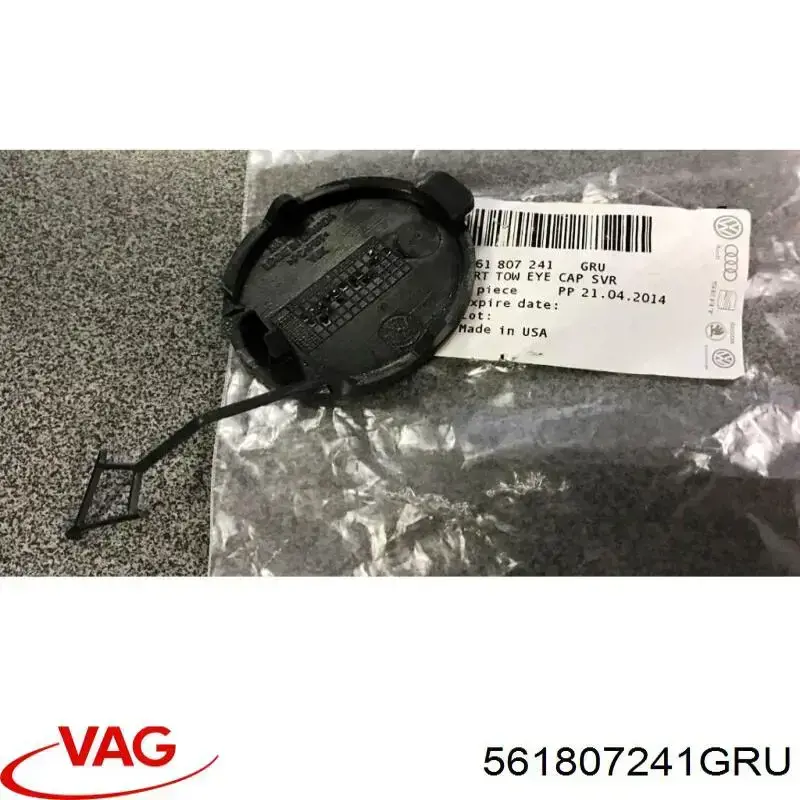 561807241GRU VAG Tampão dianteira do pára-choque do gancho de reboque