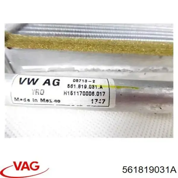 Radiador de forno (de aquecedor) VAG 561819031A preço, a partir de 62,73 USD