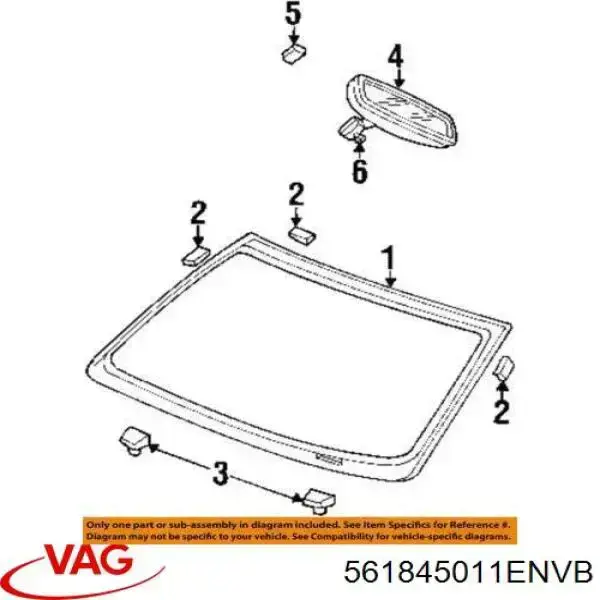 Compre 561845011ENVB VAG Pára-brisas