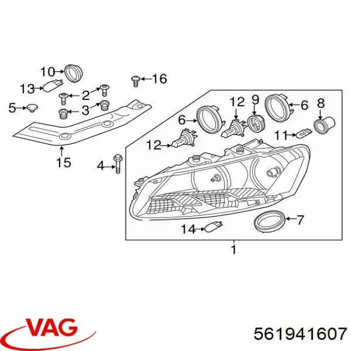 Tampa das luzes traseiras VAG 561941607 preço, a partir de 30,00 USD