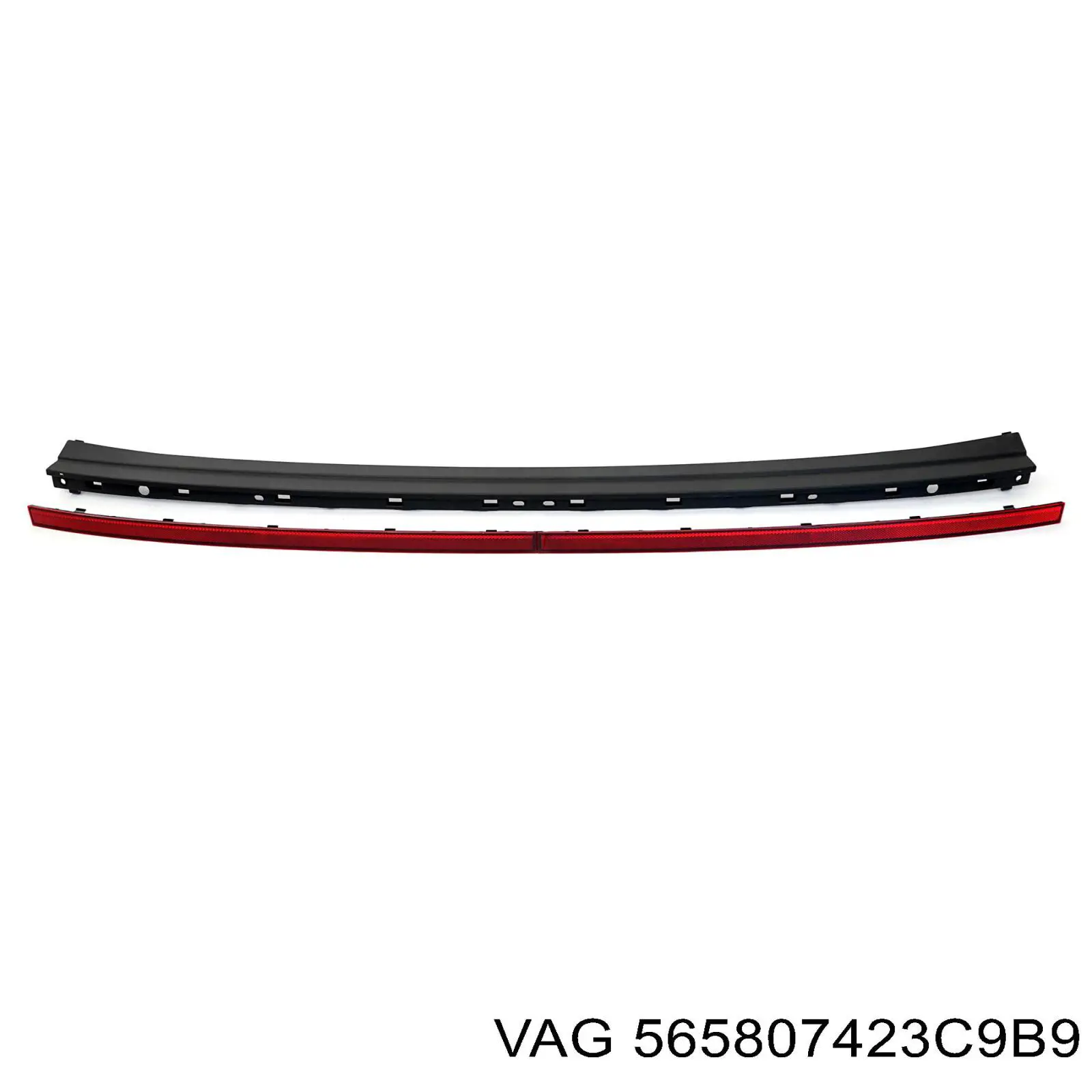 565807423C9B9 VAG Placa sobreposta do pára-choque dianteiro