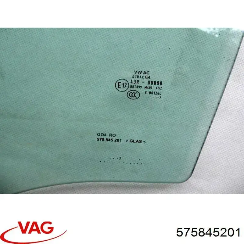 Vidro da porta dianteira esquerda VAG 575845201 preço, a partir de 47,67 USD