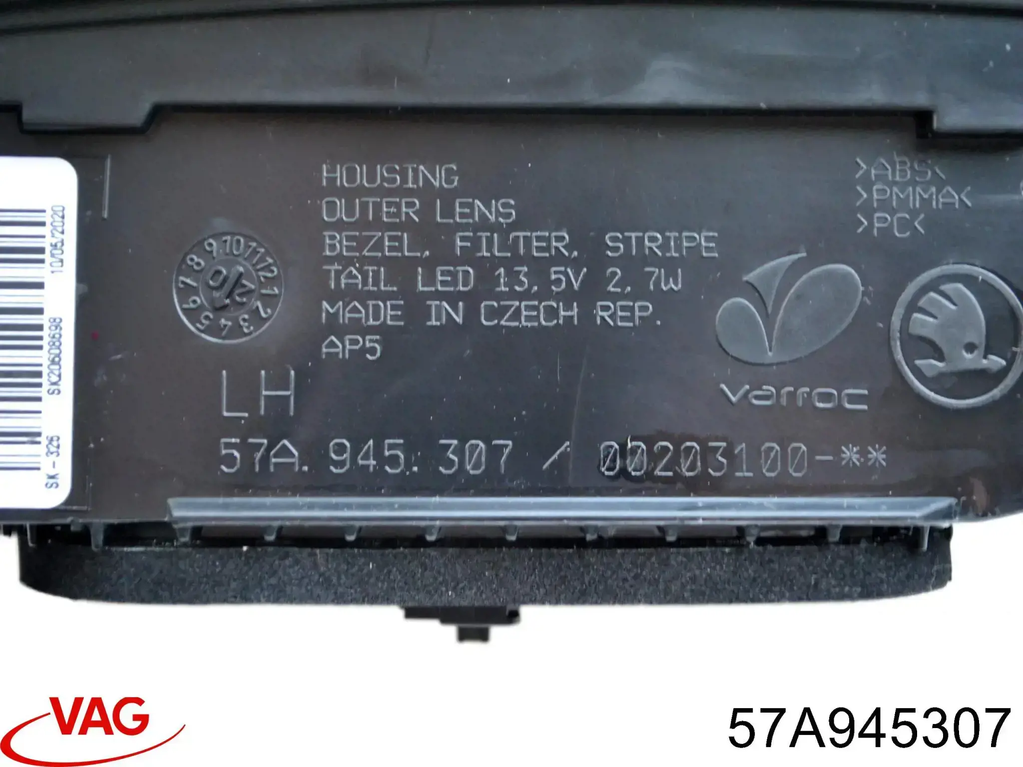 Lanterna traseira esquerda VAG 57A945307 preço, a partir de 169,36 USD