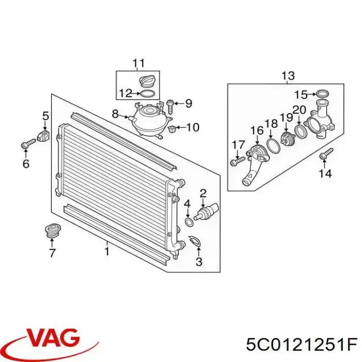 Compre 95D2082 Polcar Radiador de esfriamento de motor