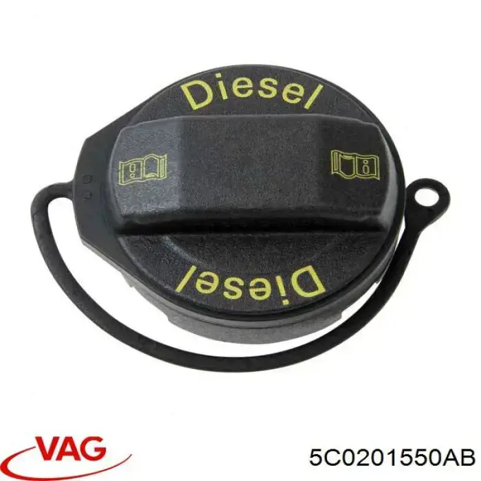 Compre 5C0201550AB VAG Tampa (tampão) do tanque de combustível