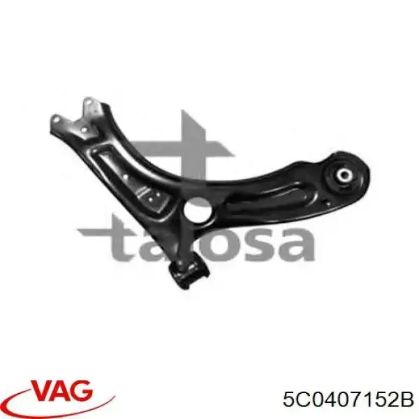 5C0407152B VAG Braço oscilante inferior direito de suspensão dianteira