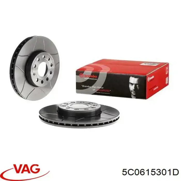 Compre 5C0615301D VAG Disco do freio dianteiro