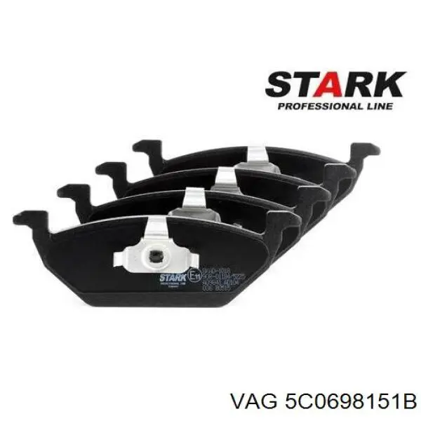 Compre 5C0698151B VAG Sapatas do freio dianteiras de disco