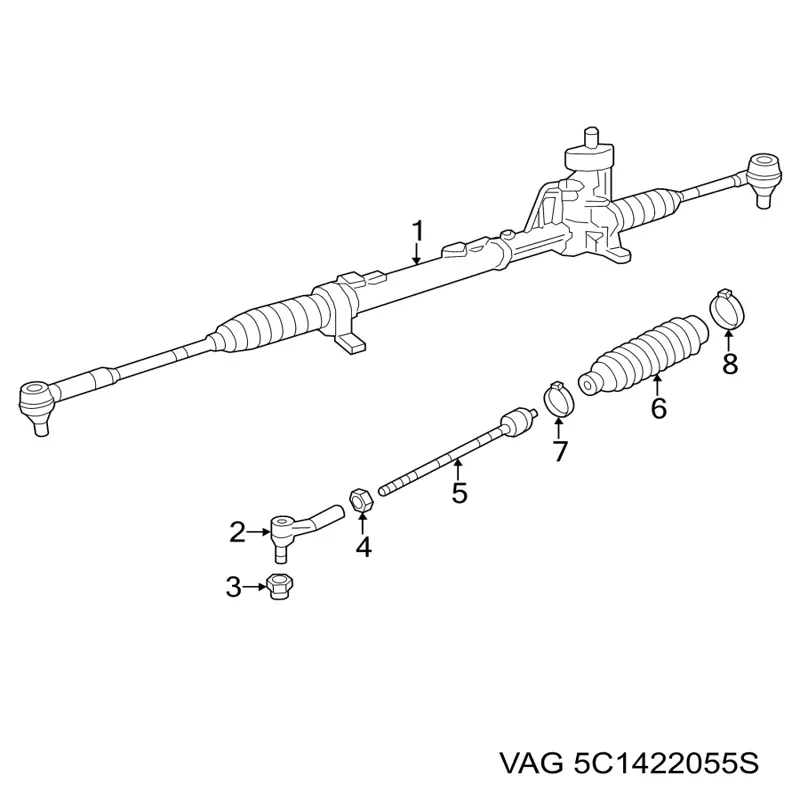 Cremalheira da direção VW9222 AGR