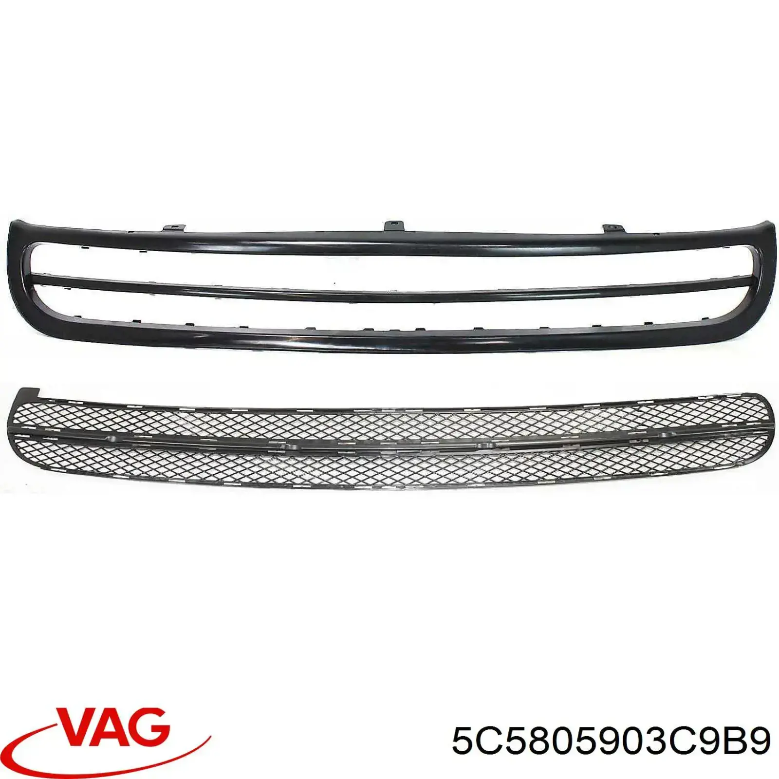 5C5805903C9B9 VAG Spoiler do pára-choque dianteiro
