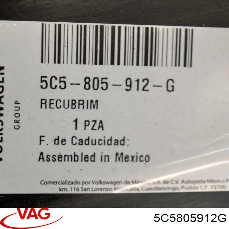 Compre 5C5805912M VAG Guarda-barras direito do pára-lama dianteiro