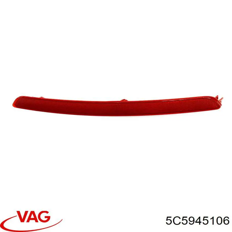 Retrorrefletor (refletor) do pára-choque traseiro direito VAG 5C5945106 preço, a partir de 50,73 USD