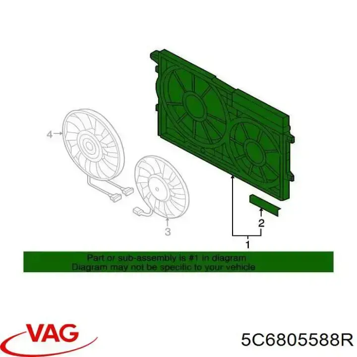 Suporte do radiador montado (painel de montagem de fixação das luzes) VAG 5C6805588R preço, a partir de 74,70 USD