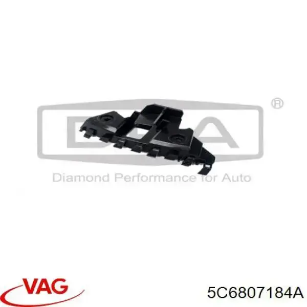 5C6807184A VAG Consola externa direita do pára-choque dianteiro