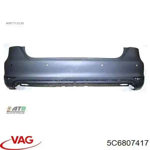 5C6807417GRU VAG Pára-choque traseiro