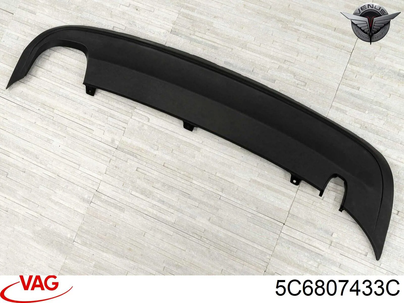 5C6807433C VAG Spoiler do pára-choque traseiro