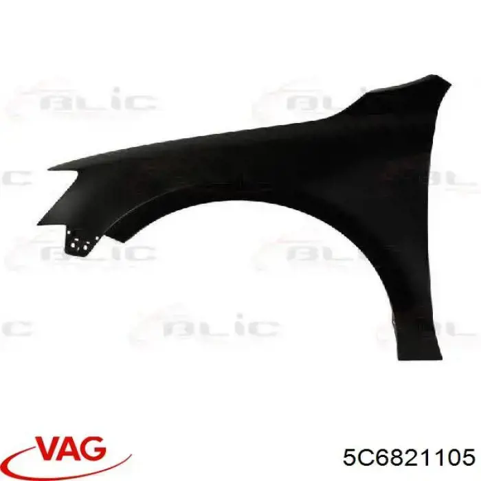 Pára-lama dianteiro esquerdo VAG 5C6821105 preço, a partir de 68,15 USD