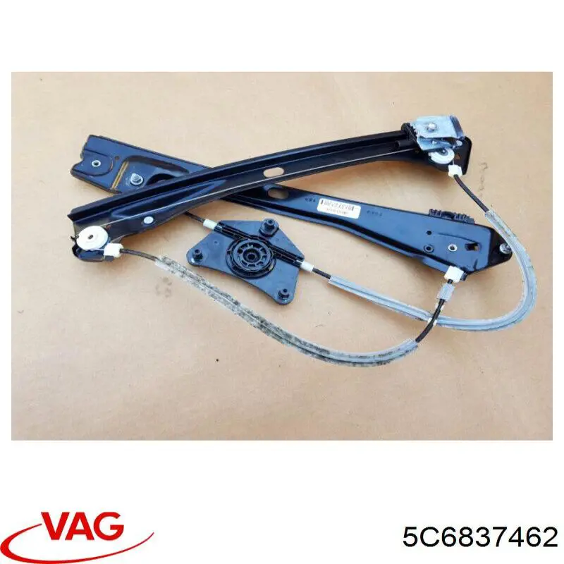 Compre 5C6837462 VAG Mecanismo de acionamento de vidro da porta dianteira direita