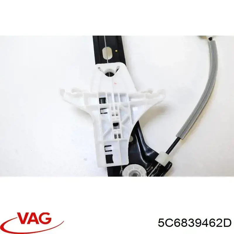 5C6839462D VAG Mecanismo de acionamento de vidro da porta traseira direita