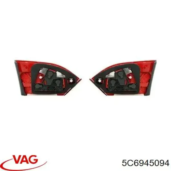 Lanterna traseira direita interna VAG 5C6945094 preço, a partir de 85,11 USD