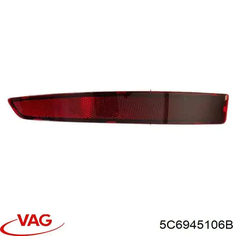 Retrorrefletor (refletor) do pára-choque traseiro direito VAG 5C6945106B preço, a partir de 12,49 USD