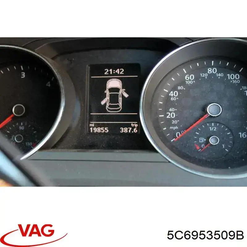 5C6953509B VAG Botão de ativação do sinal de emergência