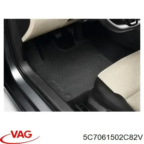5C7061502C82V VAG Tapete dianteiro, kit de 2 un.