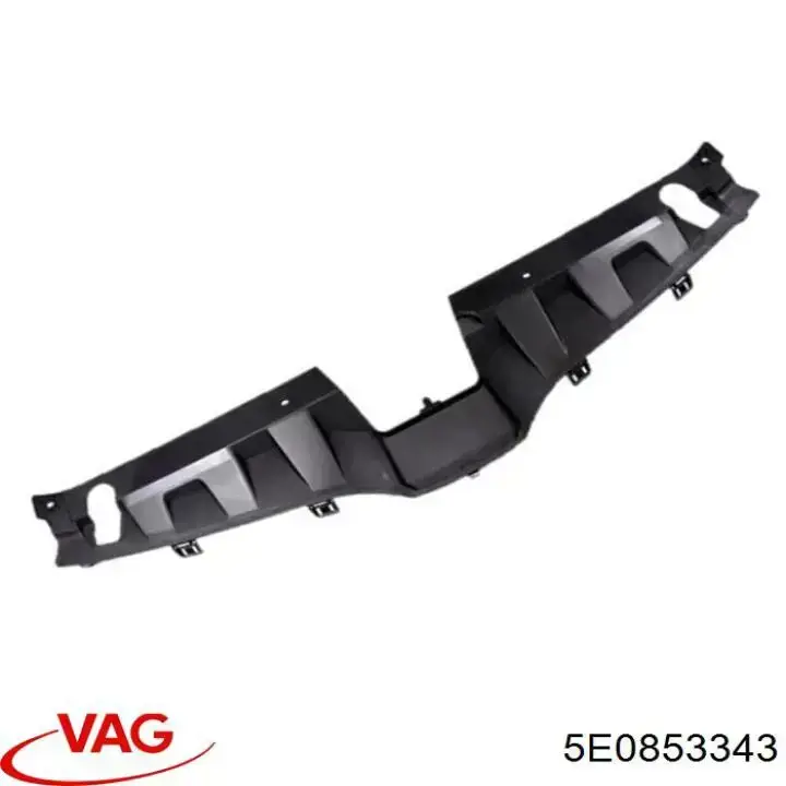 5E0853343 VAG Placa sobreposta do pára-choque dianteiro