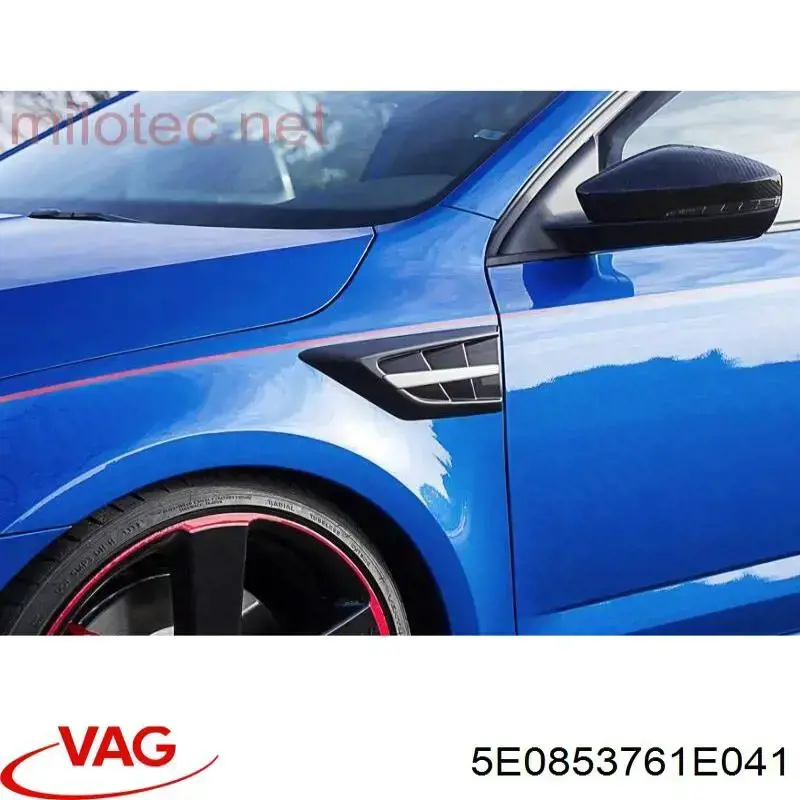 5E0853761E041 VAG Moldura de grelha do radiador