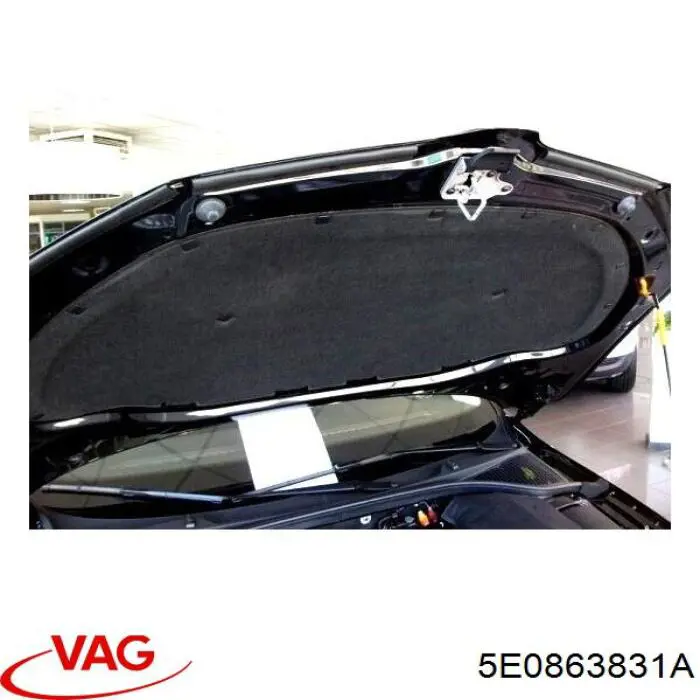 5E0863831A VAG Isolamento de ruído da capota