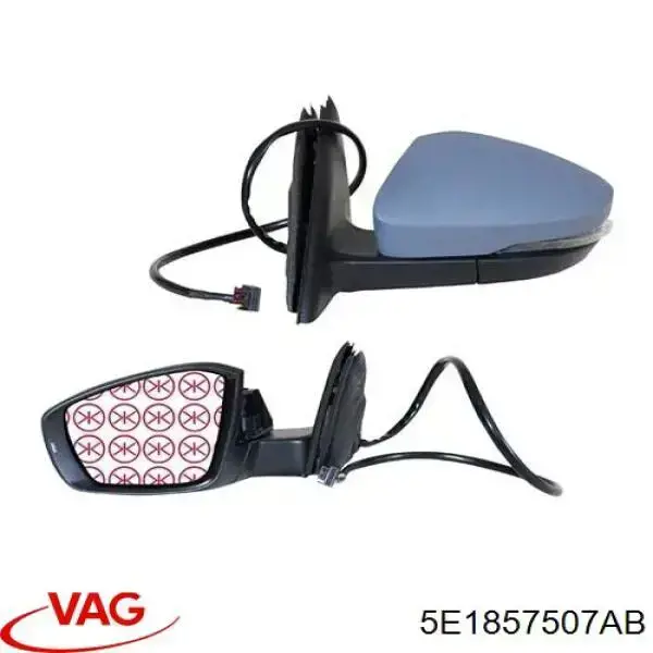 Compre 5E1857507AB VAG Espelho de retrovisão esquerdo