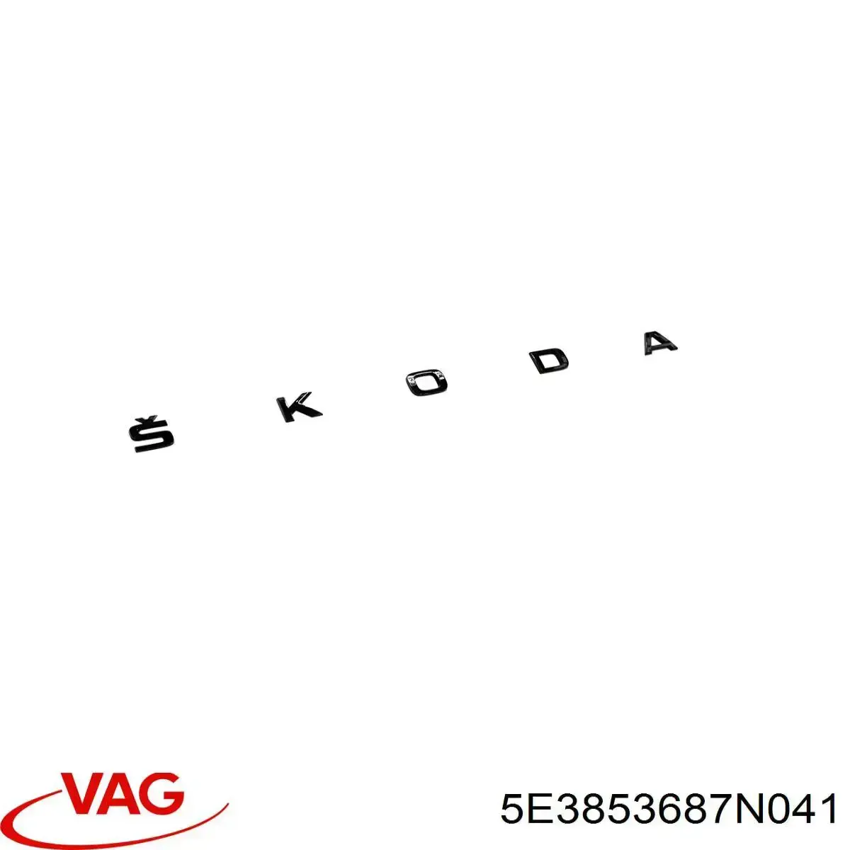 5E3853687N041 VAG Emblema de tampa de porta-malas (emblema de firma)