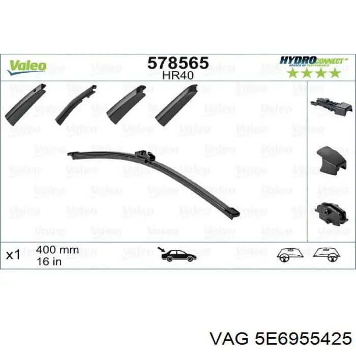 Limpa-pára-brisas de vidro traseiro para Skoda Octavia IV A8 NX3, NN3, PV3