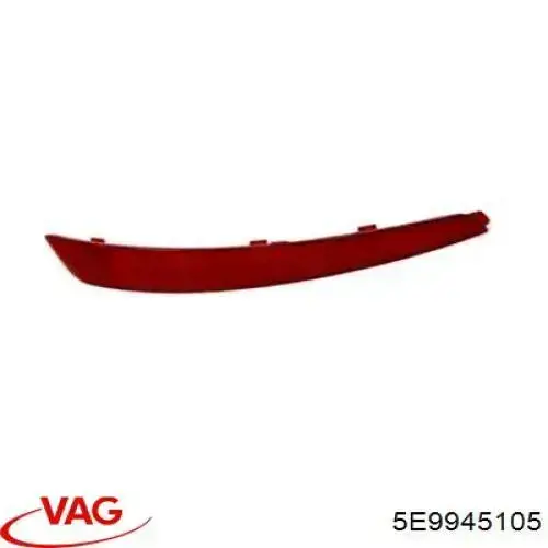 Retrorrefletor (refletor) do pára-choque traseiro esquerdo VAG 5E9945105 preço, a partir de 16,08 USD