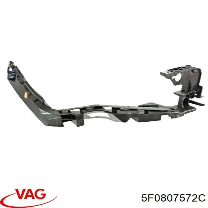 5F0807572C VAG Suporte direito do radiador (painel de montagem de fixação das luzes)