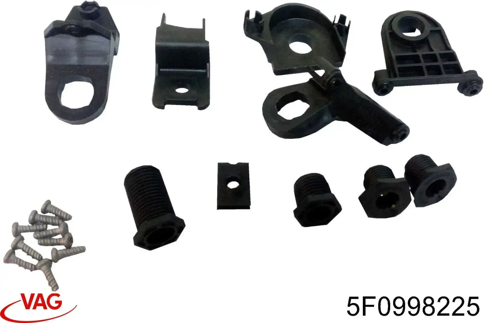 5F0998225 VAG Consola (adaptador) de fixação da luz dianteira esquerda