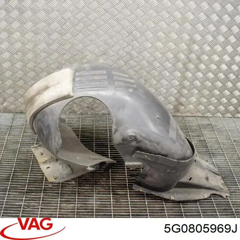 5G0805969 VAG Guarda-barras esquerdo traseiro do pára-lama dianteiro