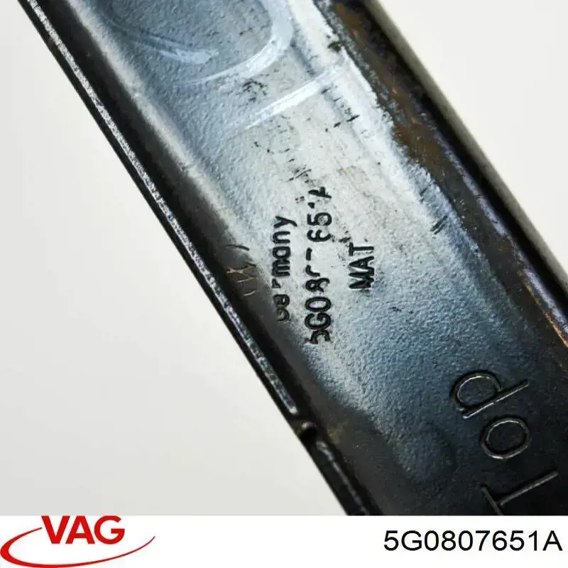 5G0807651A VAG Reforçador do pára-choque dianteiro