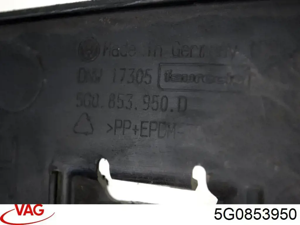 5G0853950 VAG Grelha interna direita do pára-choque dianteiro