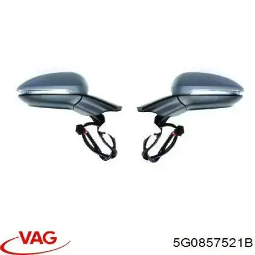 Elemento espelhado do espelho de retrovisão esquerdo VAG 5G0857521B preço, a partir de 85,57 USD