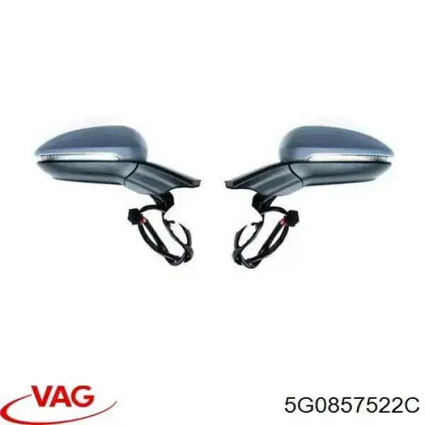Elemento espelhado do espelho de retrovisão direito VAG 5G0857522C preço, a partir de 15,07 USD