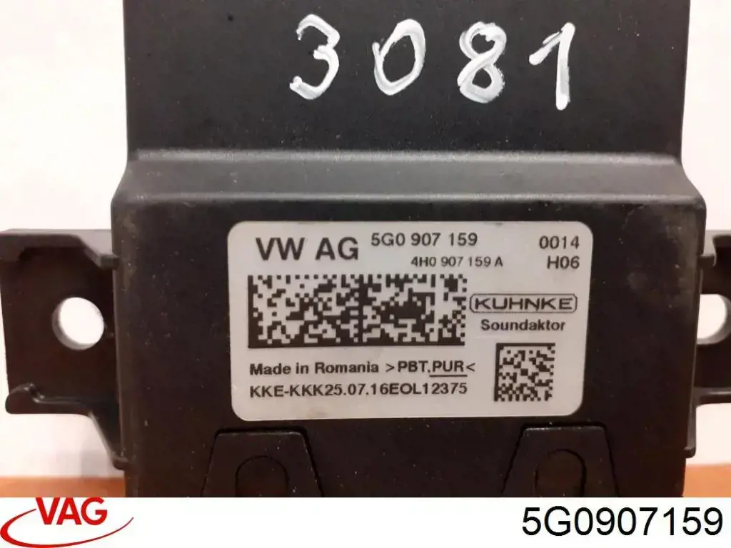 5G0907159 VAG Módulo de controle de geração de som do motor
