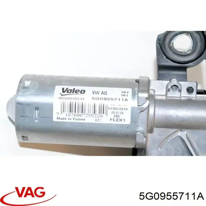 5G0955711A VAG Motor de limpador pára-brisas de vidro traseiro
