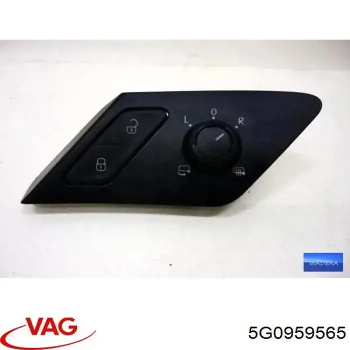 Unidade de controlo dos espelhos de retrovisão, na porta 5G0959565 VAG