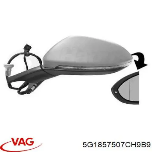 Caixa do espelho de retrovisão esquerdo VAG 5G1857507DQ9B9 preço, a partir de 180,47 USD