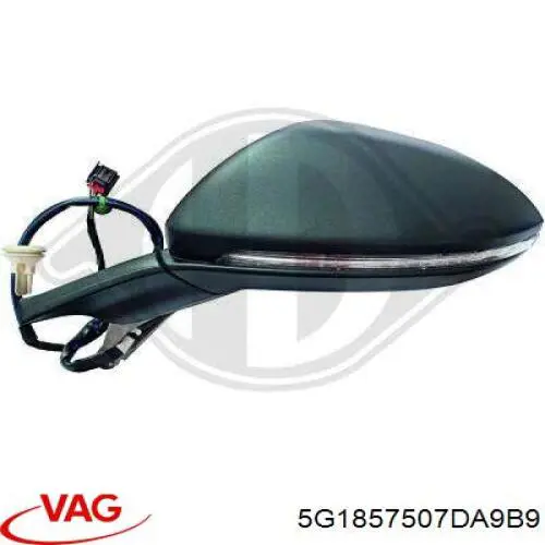 5G1857507DA9B9 VAG Caixa do espelho de retrovisão esquerdo
