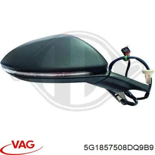 5G1857508EP9B9 VAG Caixa do espelho de retrovisão direito