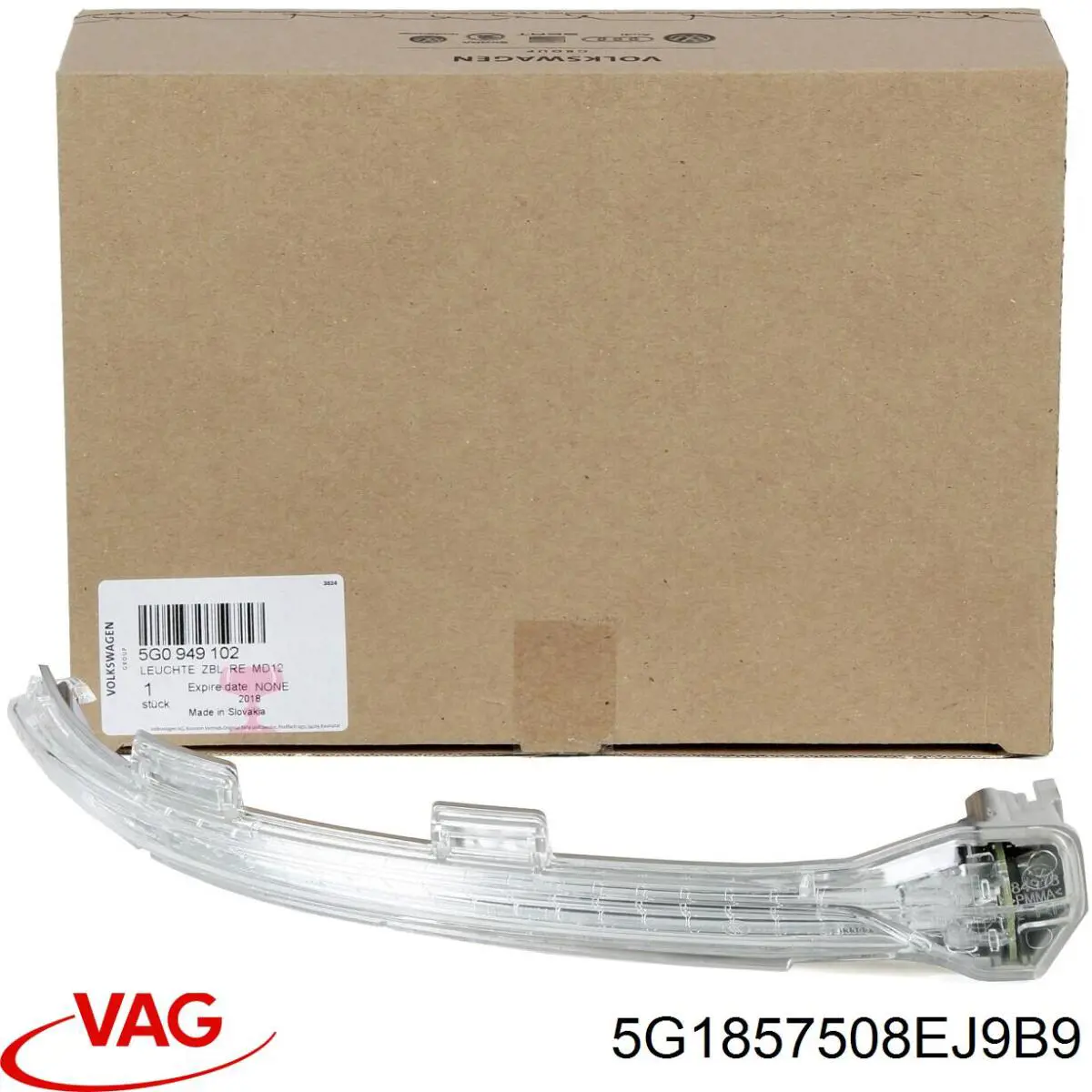 5G1857508DL9B9 VAG Espelho de retrovisão direito