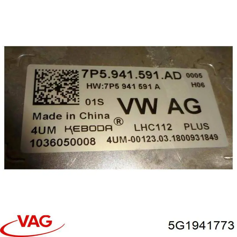 5G1941773 VAG Luz esquerda