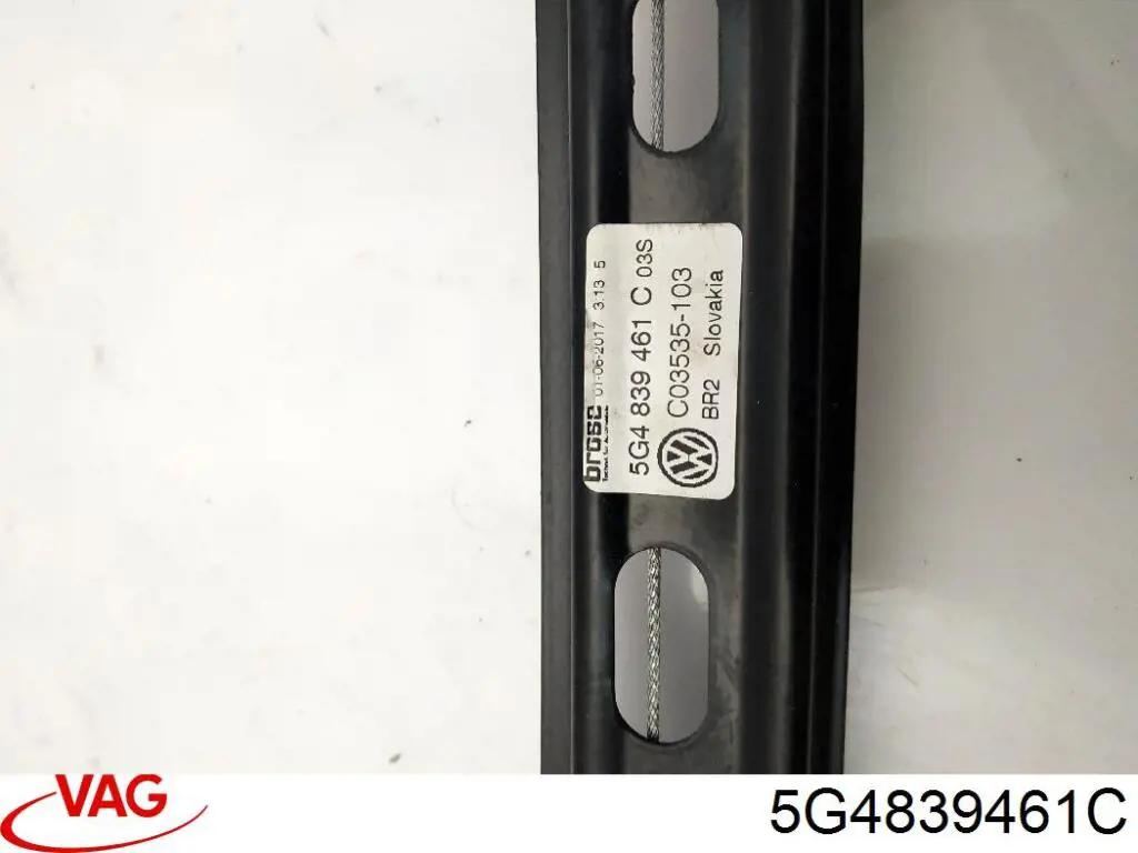 5G4839461C VAG Mecanismo de acionamento de vidro da porta traseira esquerda